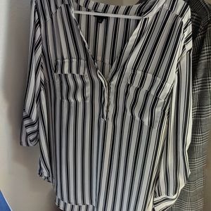 Torrid Black and white striped shirt